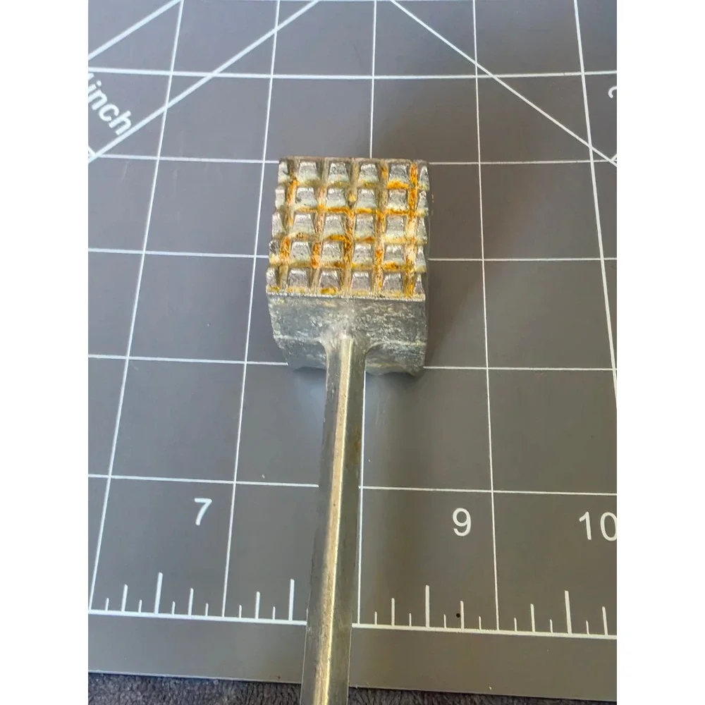 Vintage Aluminum Meat Tenderizer Mallet Dual Sided Kitchen Tool Taiwan Silver